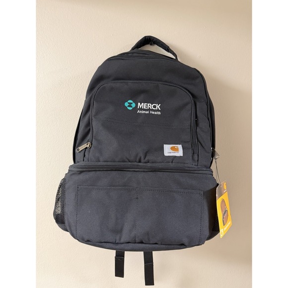 New Carhartt Backpack Black Insulated 24 Can Two Compartment Cooler Work Travel